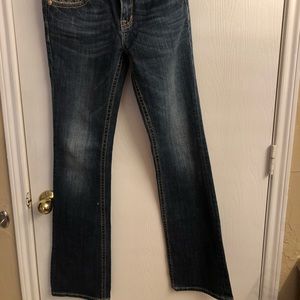 Miss Me cow print pockets